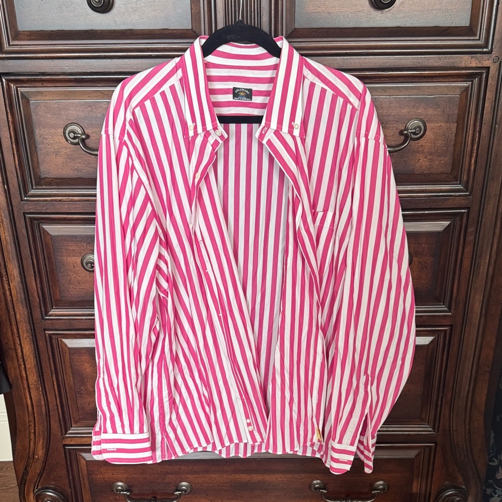 Maus & Hoffman Men’s Striped Pink button down XXL